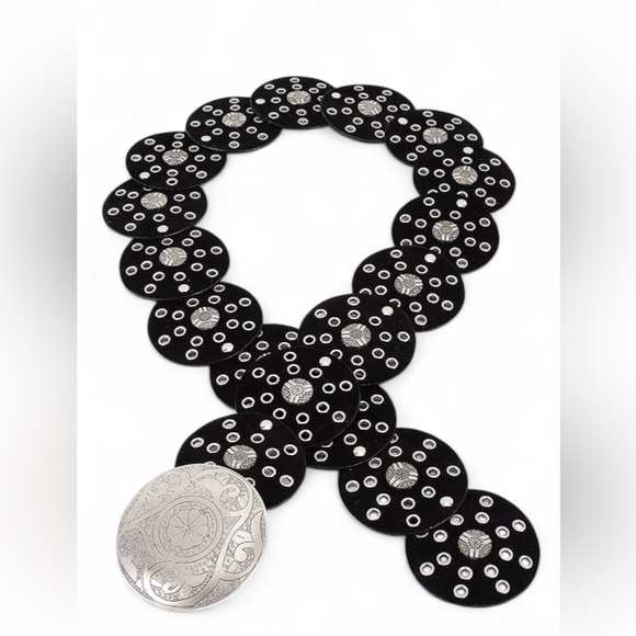 Vegan Leather Western Concho Statement Belt - Picture 5 of 7